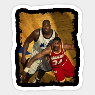 Hakeem Olajuwon vs Shaquille O'Neal in The 1995 NBA Finals Sticker